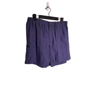 COLUMBIA Womens Size Medium Blue SANDY RIVER Cargo Shorts Nylon Pockets Outdoor